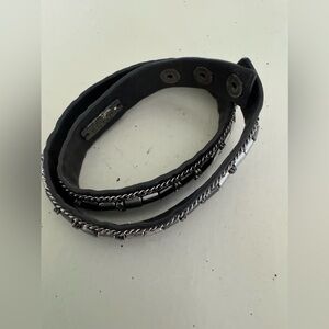 Stella & Dot leather wrap bracelet